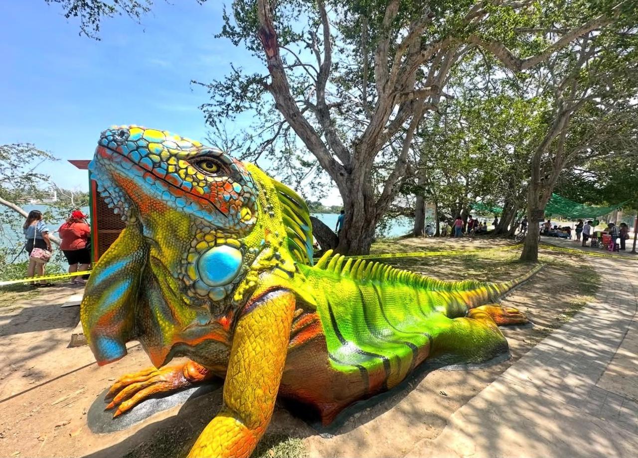 Escultura y entorno del Santuario de las Iguanas